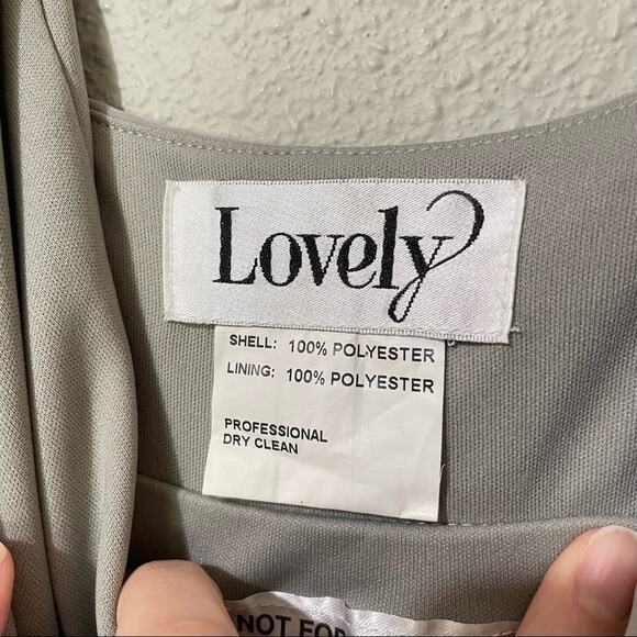 Lovely Grey Spaghetti Strap Wrap Maxi Dress Formal Bridesmaid Womens 10 Formal - Picture 6 of 11